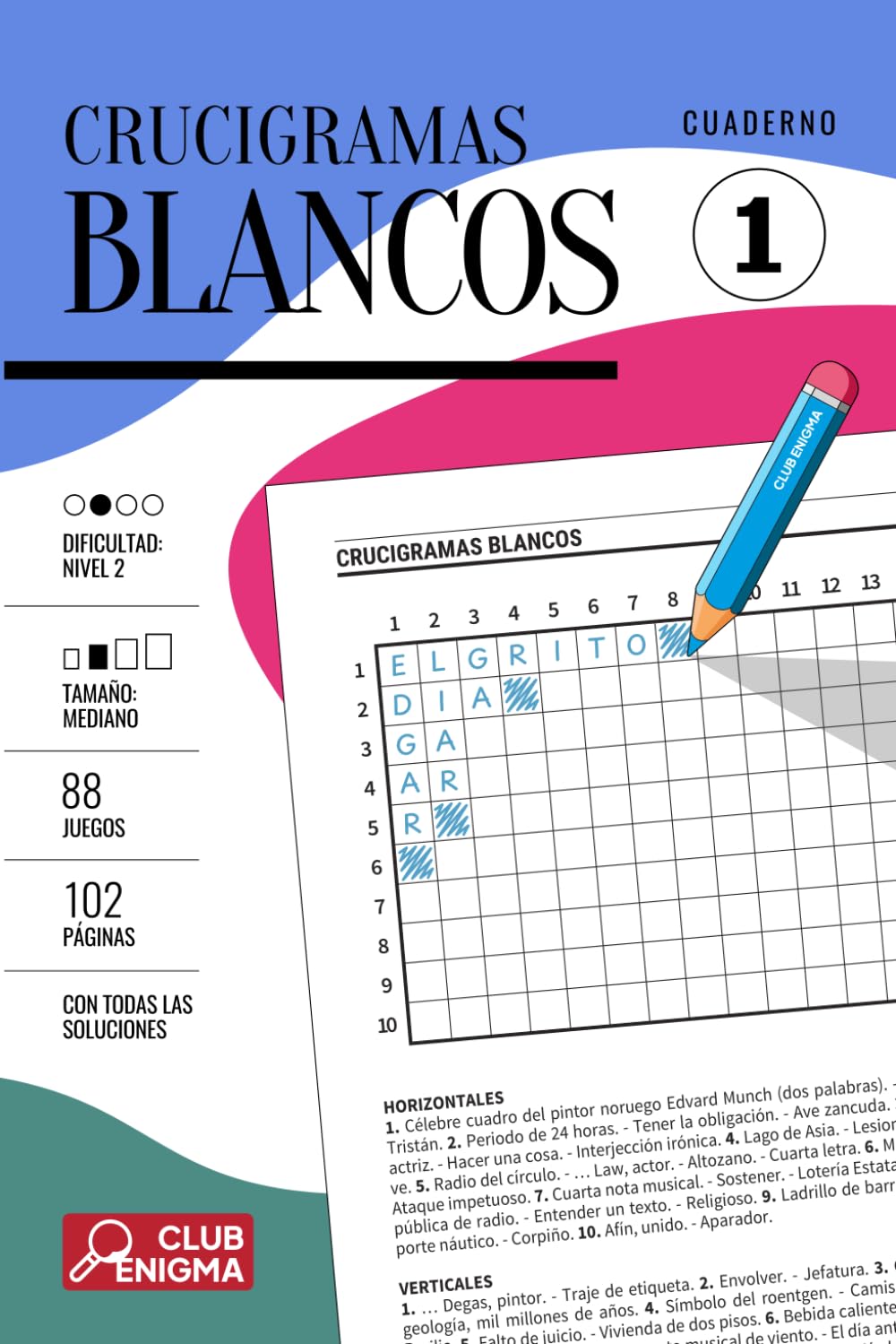 Libro: Crucigramas Blancos - Cuaderno 1