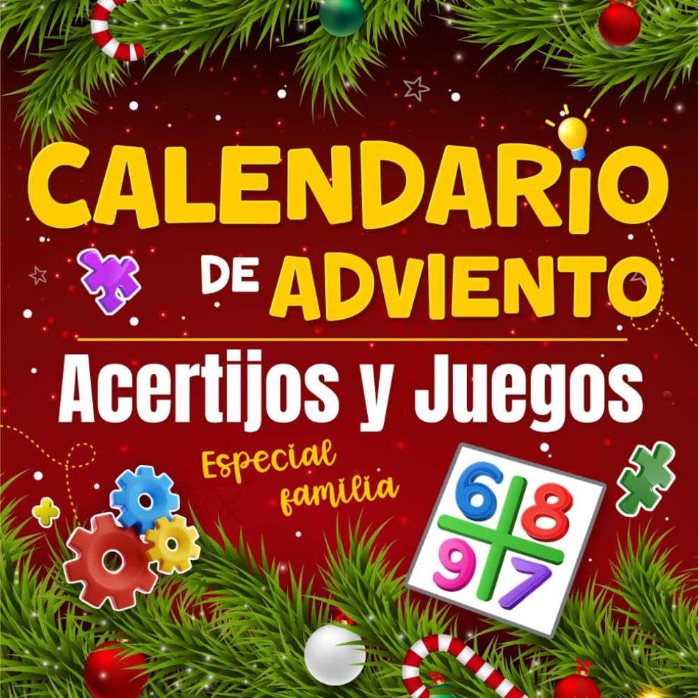 Libro: Calendario de Adviento Acertijos y Juegos: 25 rompecabezas, enigmas y juegos de lógica - idea de regalo original para Navidad