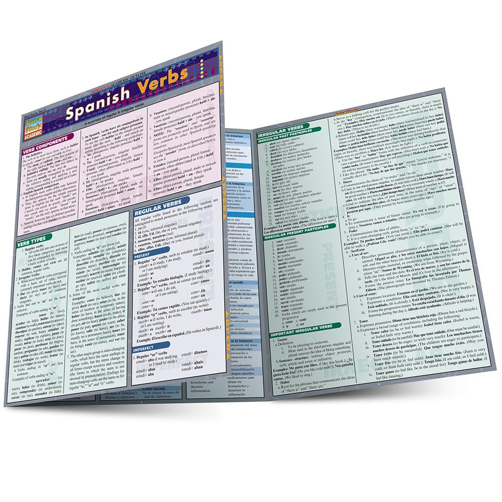Libro: Spanish Verbs (Laminated Reference Guide; Quick Study Academic)