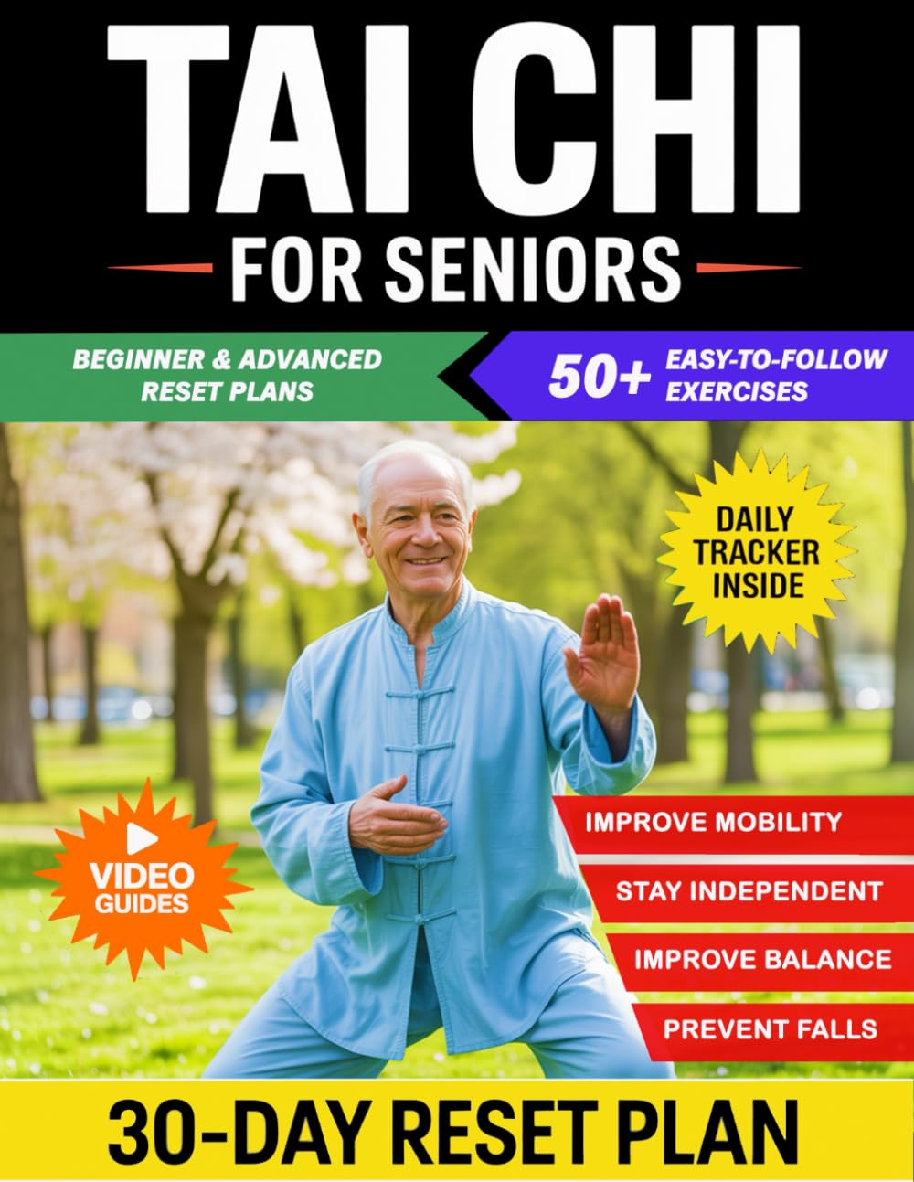 Libro: Tai Chi for Seniors: 50+ Gentle and Practical Exercises to Prevent Falls, Improve Mobility, and Maintain Independence with Illustrated Routines, and Video Guidance
