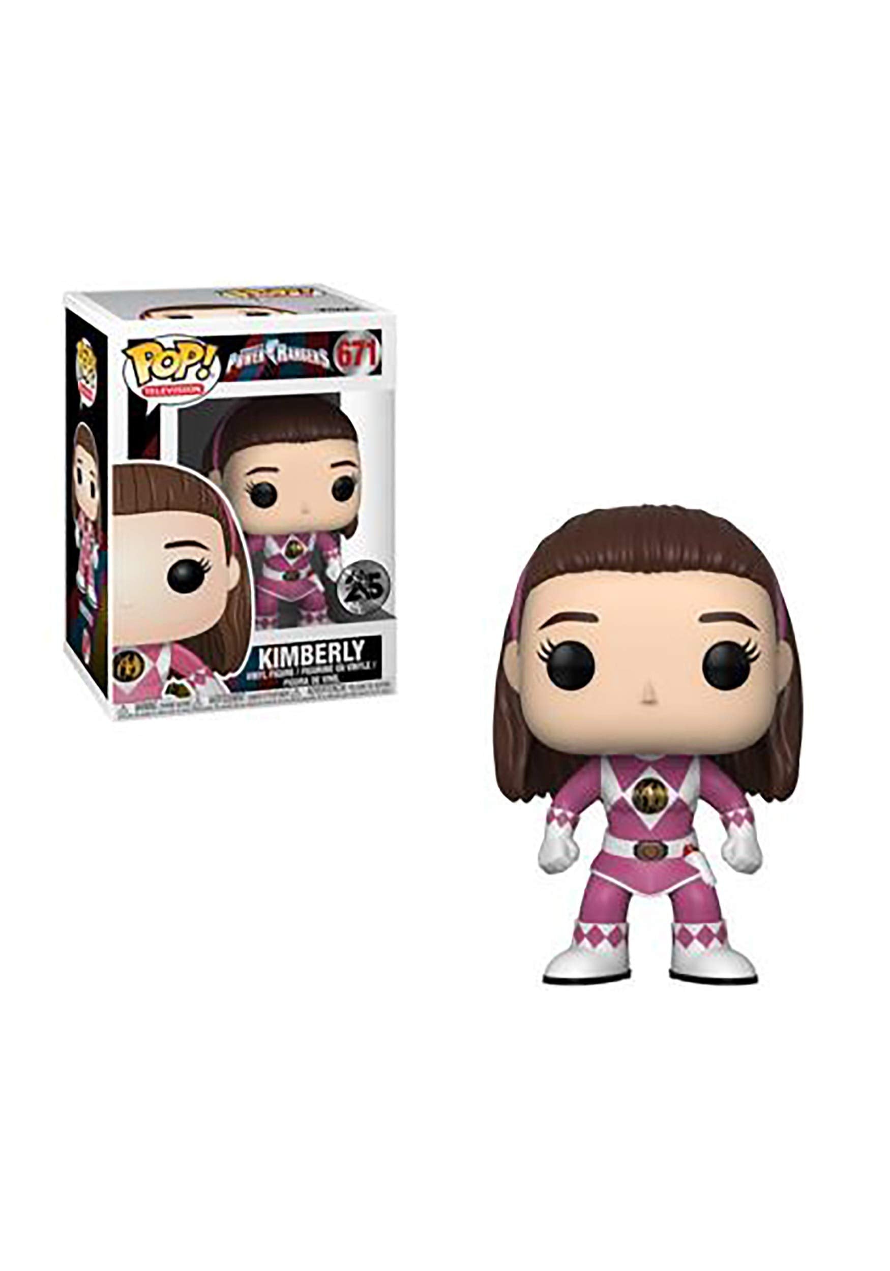 Funko Pop Television: Power Rangers - Pink Ranger (No Helmet) Collectible Figura, Multicolor