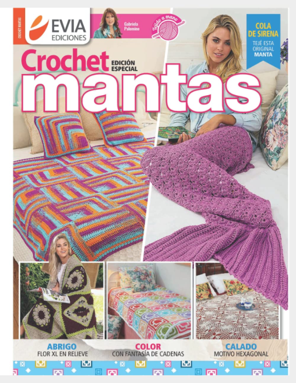 Libro: CROCHET MANTAS: tejido a mano (Tejido de Mantas) (Spanish Edition)