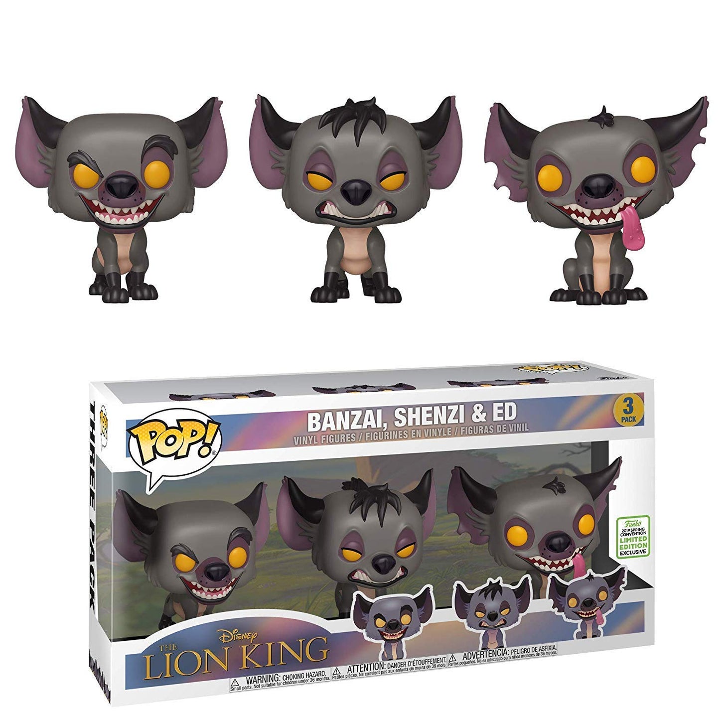 Funko Pop! Disney: Lion King - Hyenas 3 Pack Spring Convention Exclusivo