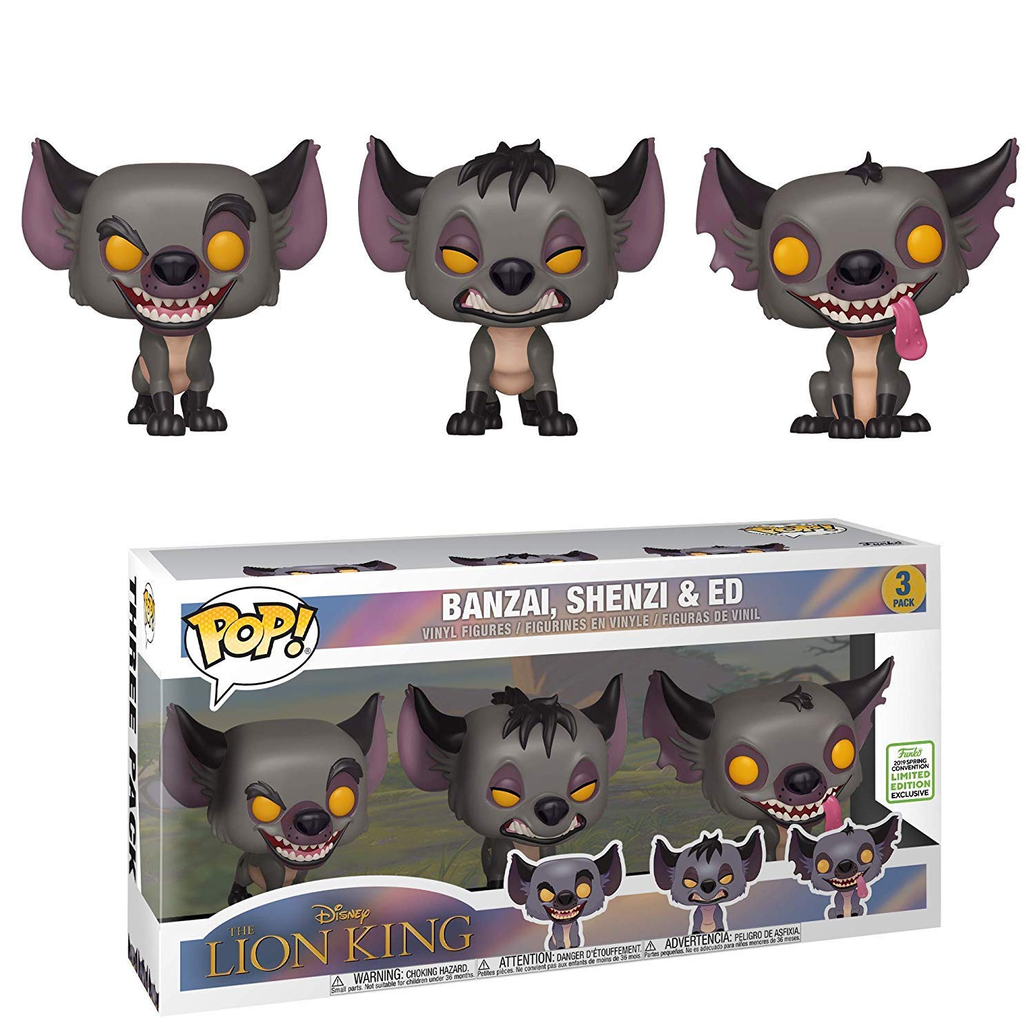 Funko Pop! Disney: Lion King - Hyenas 3 Pack Spring Convention Exclusivo
