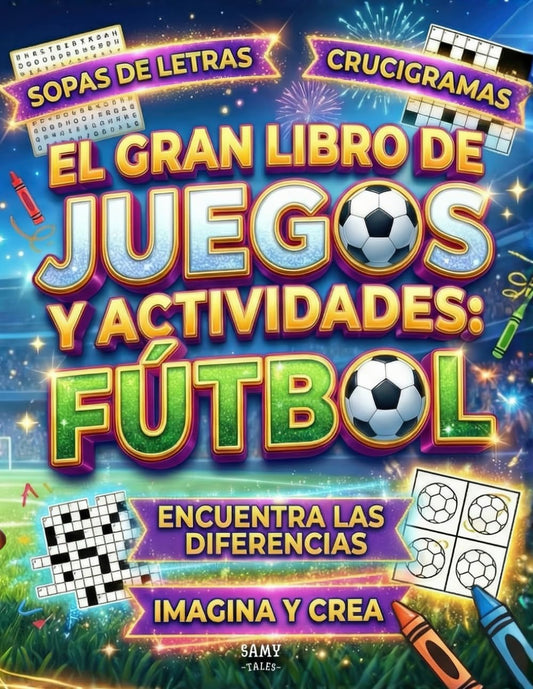 El Gran Libro de Juegos y Actividades: Fútbol: Desafía tu Mente con Retos Educativos y Actividades de Fútbol: Sopas de Letras, Laberintos y Cálculos Matemáticos para niños (6 a 12 años)