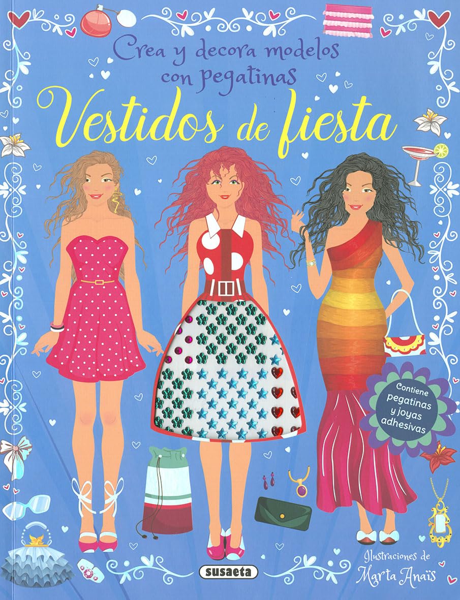 Libro: Vestidos de fiesta (Crea y decora modelos con pegatinas)