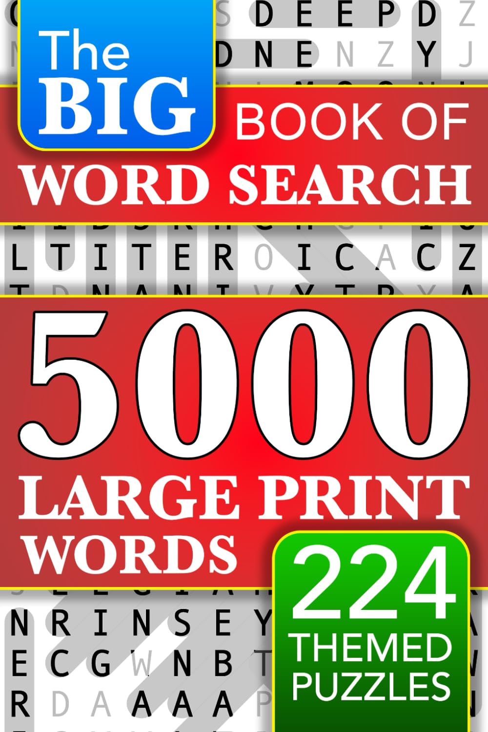 Libro: Big Book of Large Print Word Search Puzzles: 5000 Words - 224 Themed Puzzles - For Adults, Seniors, and Teens