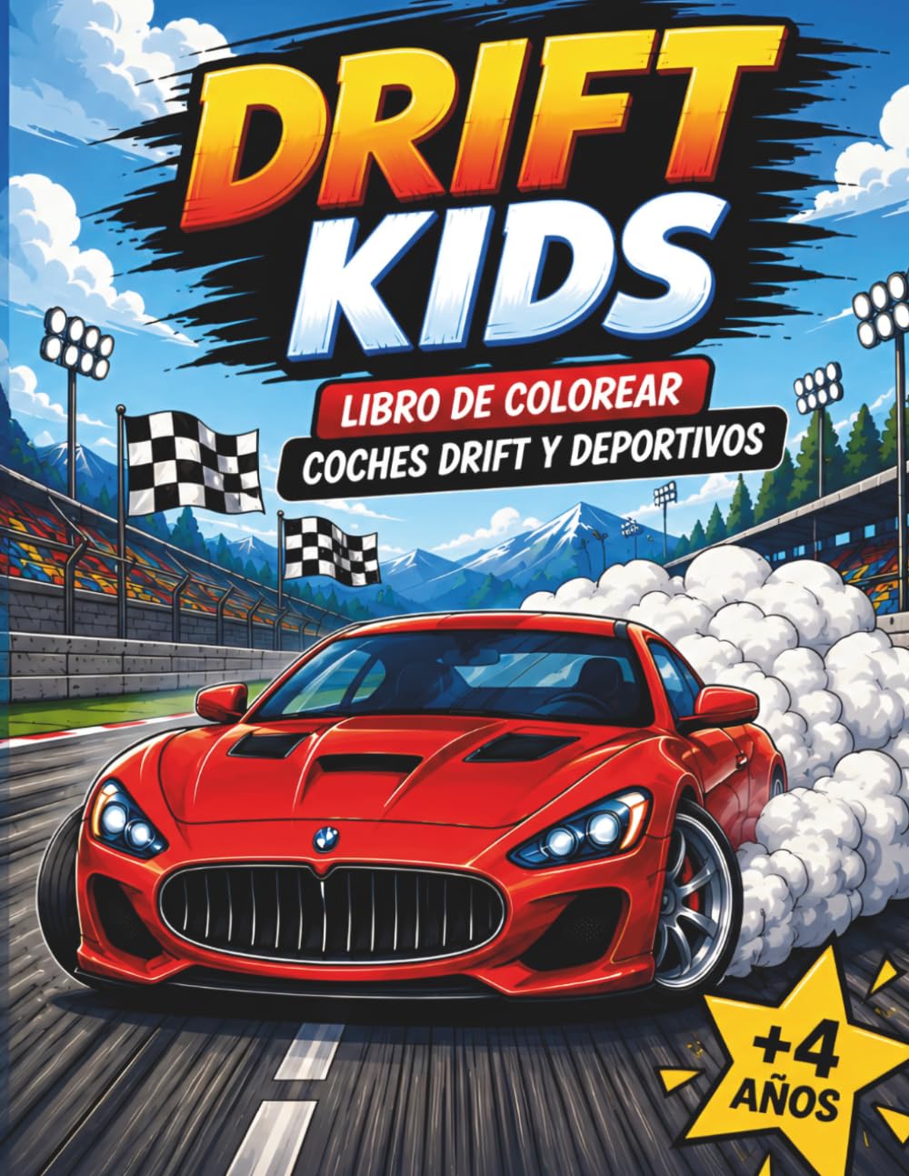 Libro: Drift Kids - Libro de colorear infantil: Coches, humo y derrapes para pequeños artistas