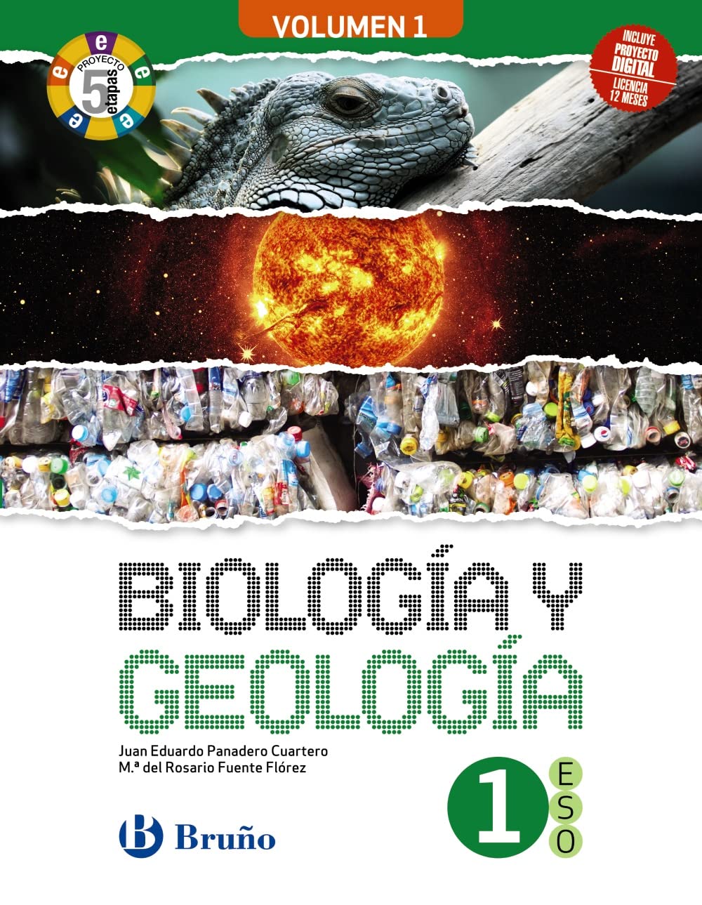 Libro: Biología y Geología 1 ESO 3 volúmenes Proyecto 5 etapas