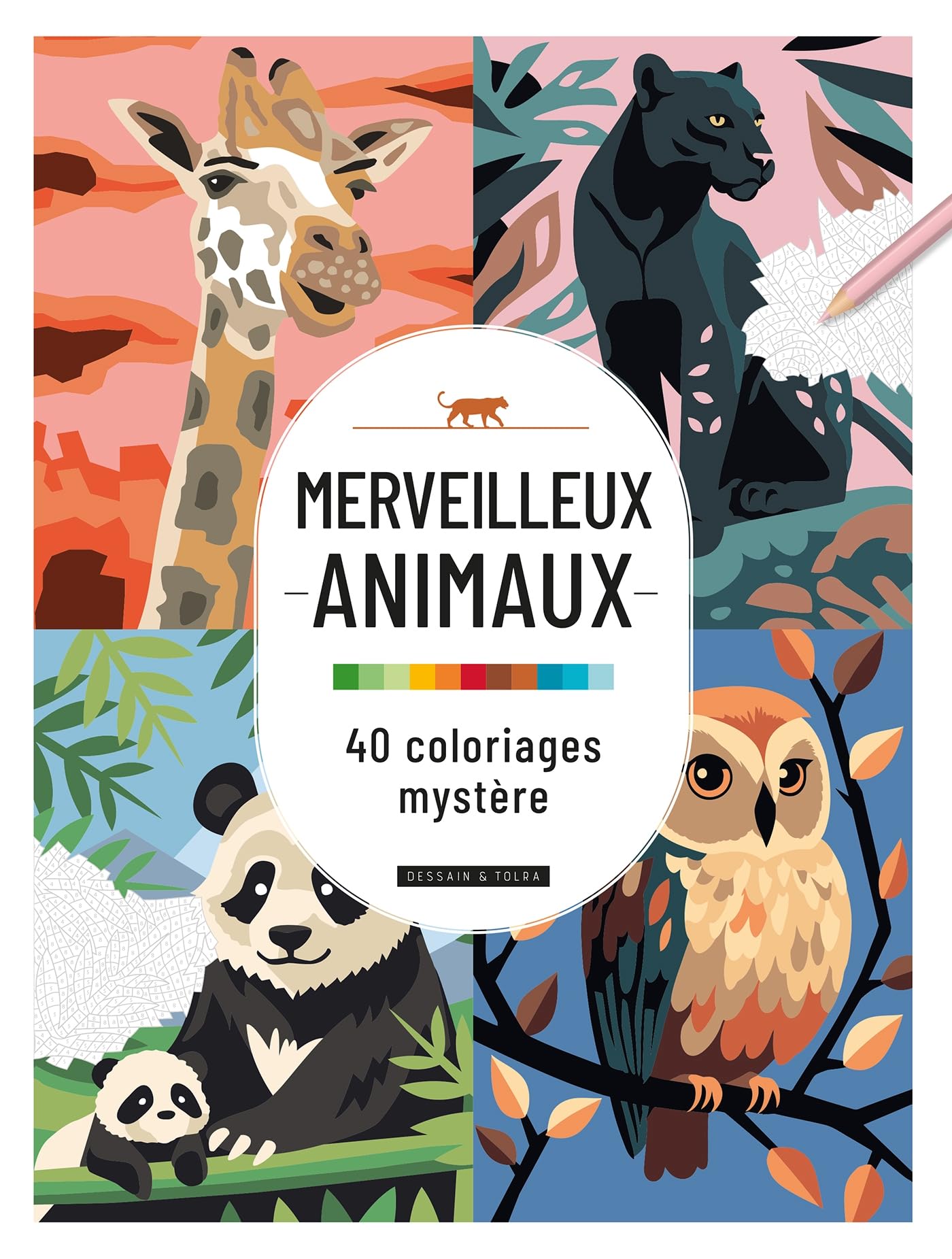 Libro: Merveilleux animaux - 40 coloriages mystère