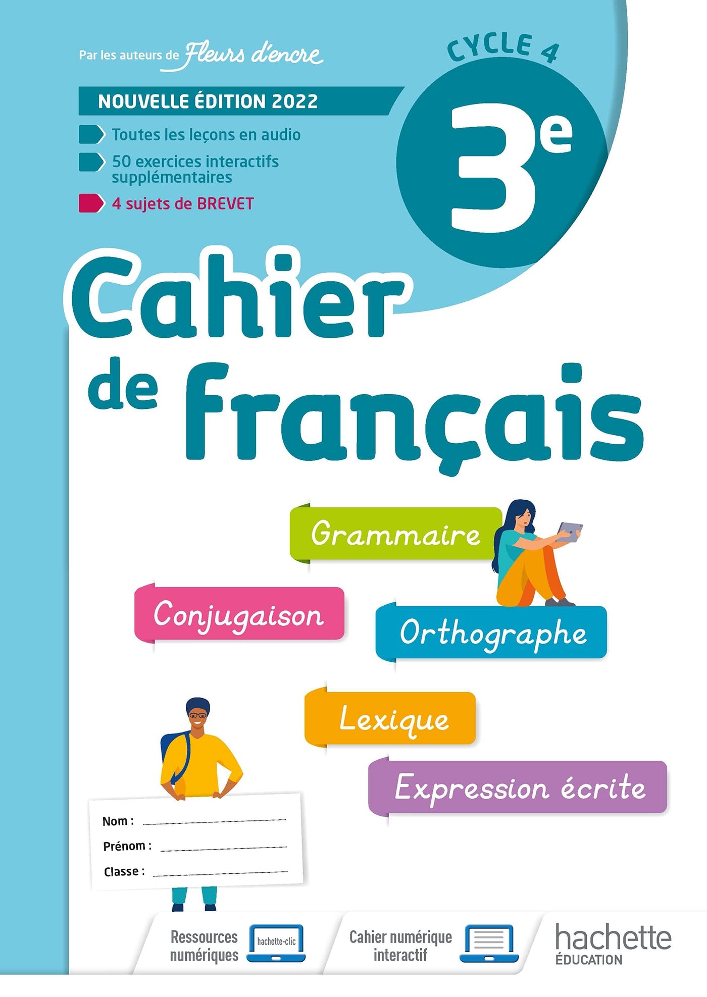 Libro: Cahier de Français cycle 4/3e - cahier d'activités - Ed. 2022