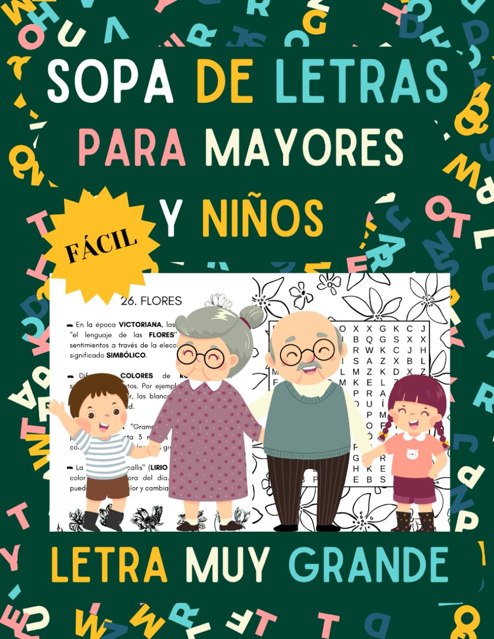 Libro: Sopa De Letras Para Mayores Y Niños Muy Facil Letra Muy Grande: Libro de Pasatiempos para Mayores y Niños. Sopa de letras Muy Fácil en Español. Libro ... Spanish word search (Spanish Edition)