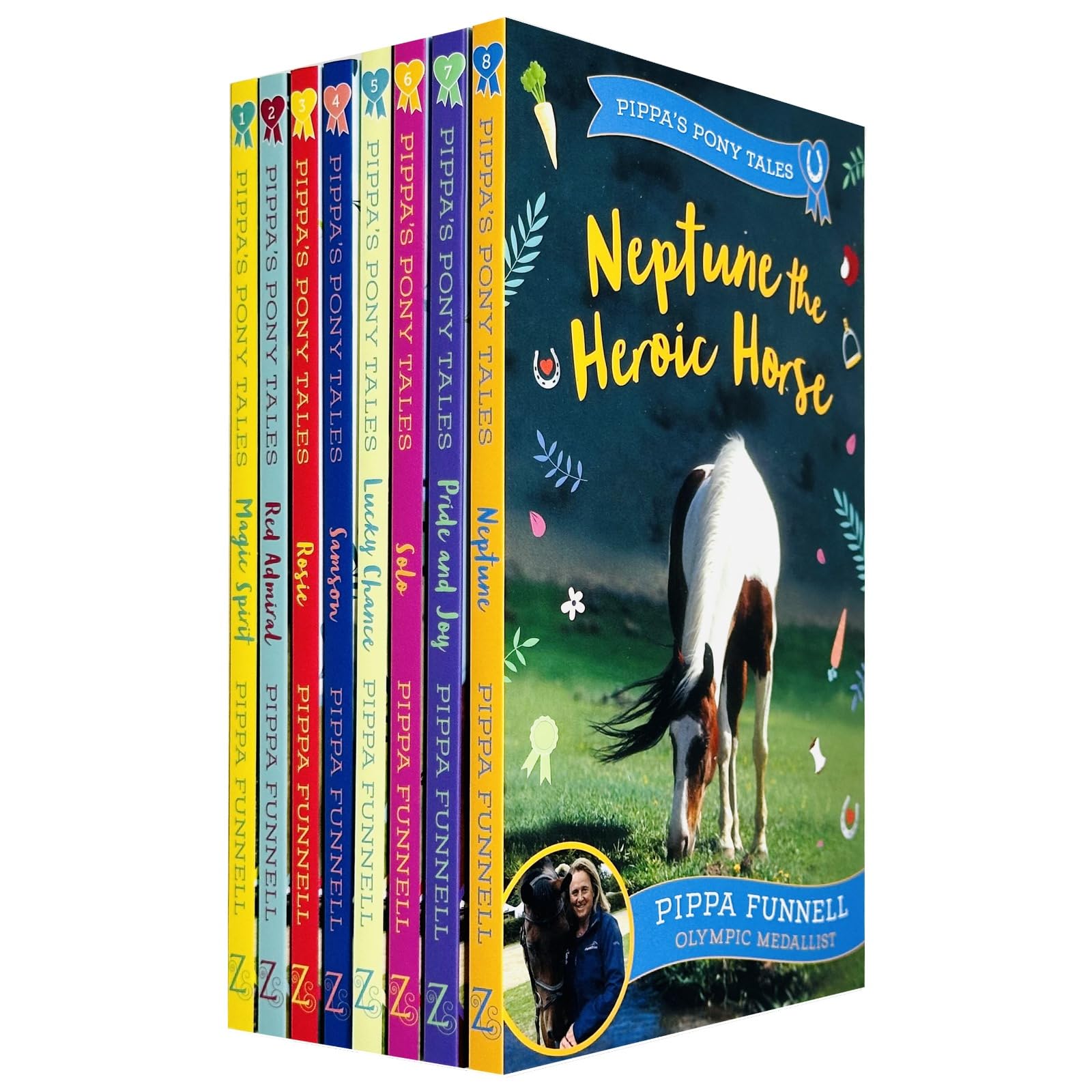 Libro: Pippa's Pony Tales 8 Books Collection Set by Pippa Funnell (Magic Spirit, Red Admiral, Rosie, Samson, Lucky Chance, Solo, Pride and Joy, Neptune)