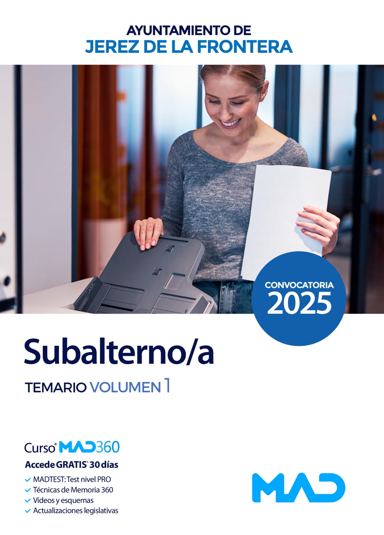 Libro: Subalterno/a temario 1 ayuntamiento jerez de la frontera