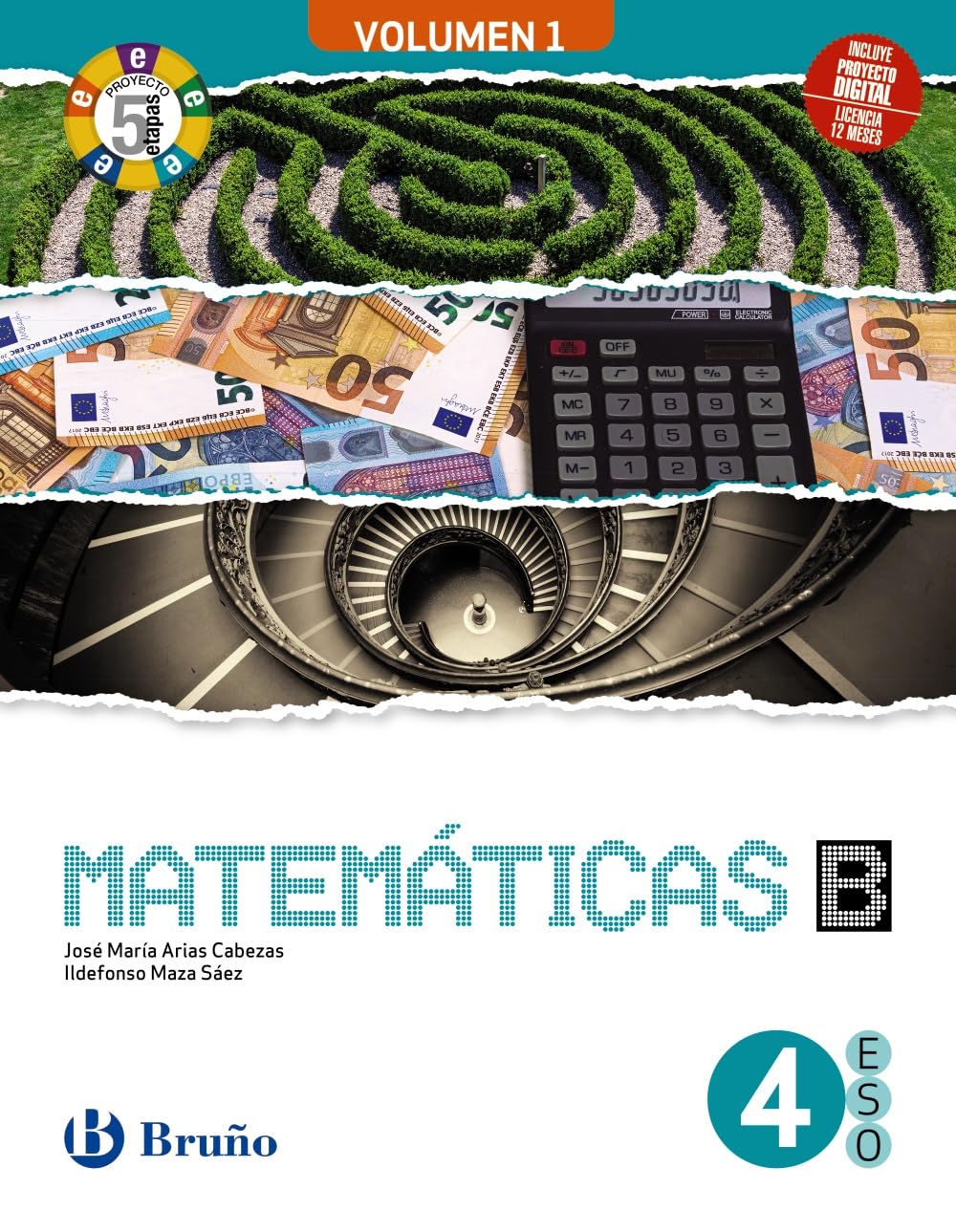 Libro: Matemáticas 4 B ESO 3 volúmenes Proyecto 5 etapas