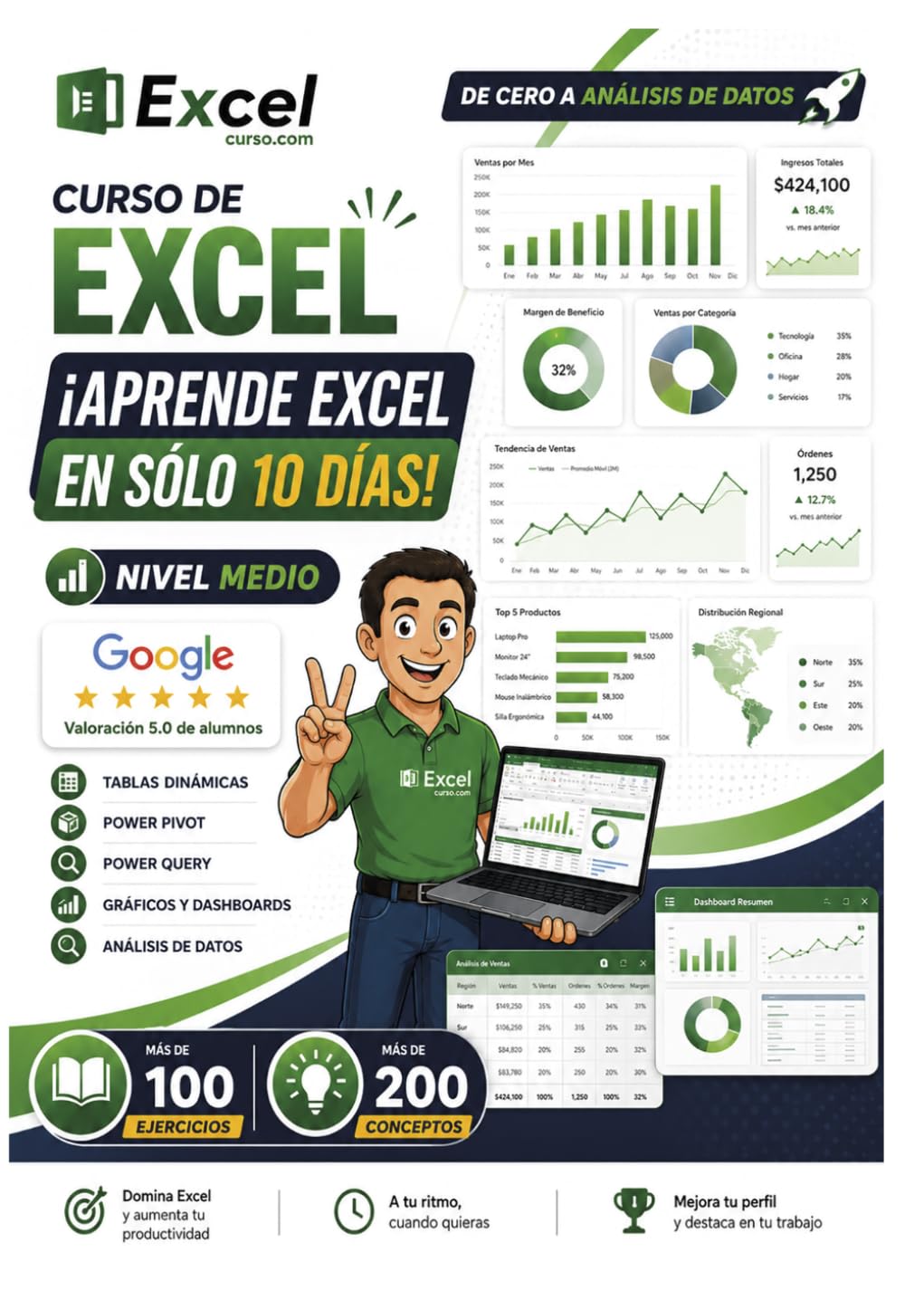 Libro: Curso de Excel: Búsqueda y Análisis de datos: Nivel medio de Microsoft Excel (Domina Excel de cero a experto) (Spanish Edition)