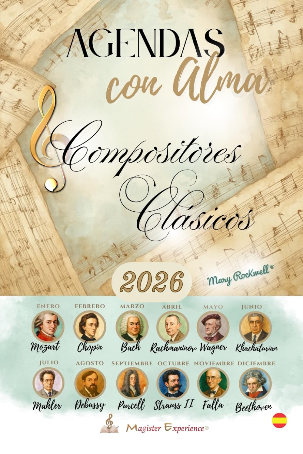 Libro: Compositores Clásicos 2026: Vol. 1 (AGENDAS CON ALMA) (Spanish Edition)