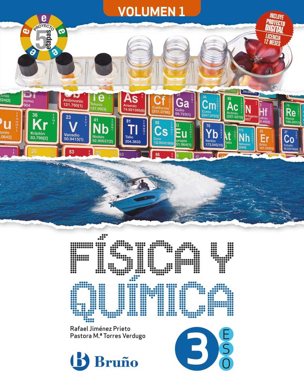 Libro: Física y Química 3 ESO 3 volúmenes Proyecto 5 etapas