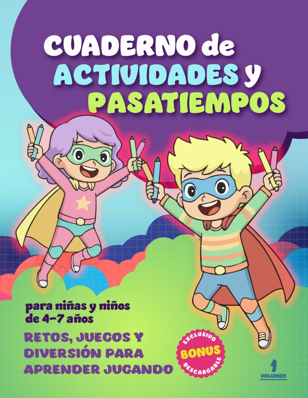 Libro: Cuaderno de Actividades y Pasatiempos para niñas y niños de 4 - 7 años: Retos, Juegos y Diversión para aprender jugando (Actividades Divertidas para ... y Pasatiempos Entretenidos y Educativos.)