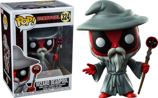 Funko Pop Marvel: Wizard Deadpool Collectible Figura, Multicolor