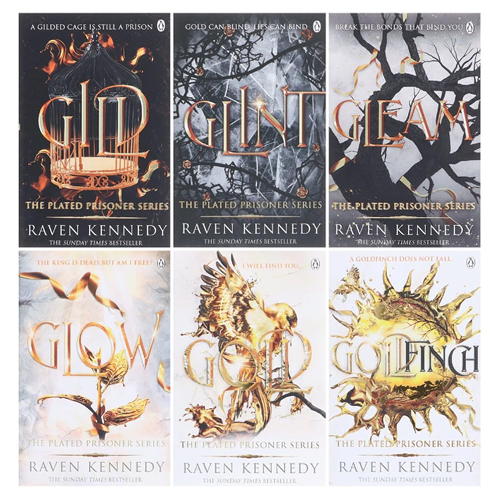Libro: The Plated Prisoner Series 6 Books Collection Set By Raven Kennedy (Gild, Glint, Gleam, Glow, Gold & Goldfinch)