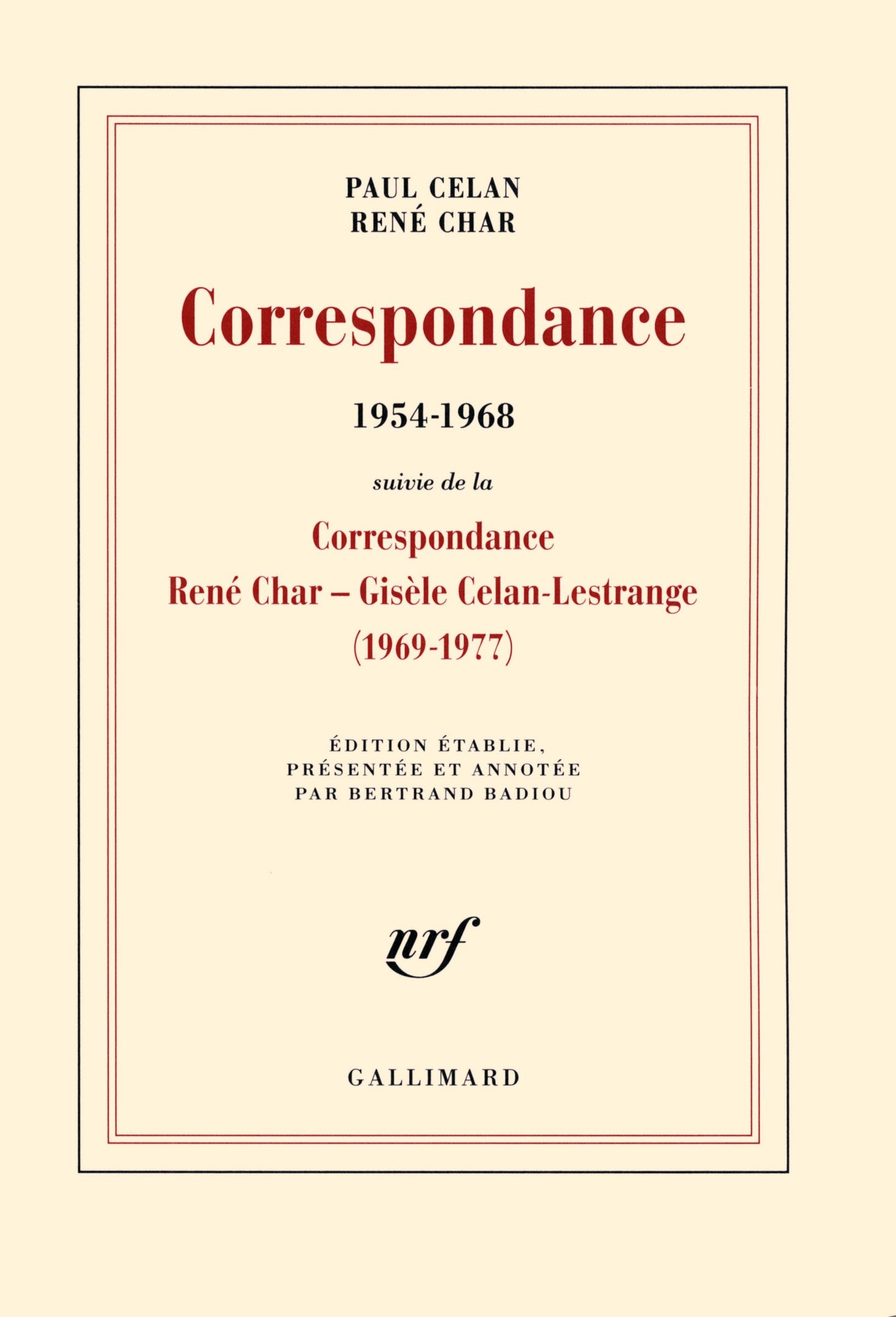 Libro: Correspondance: (1954-1968)