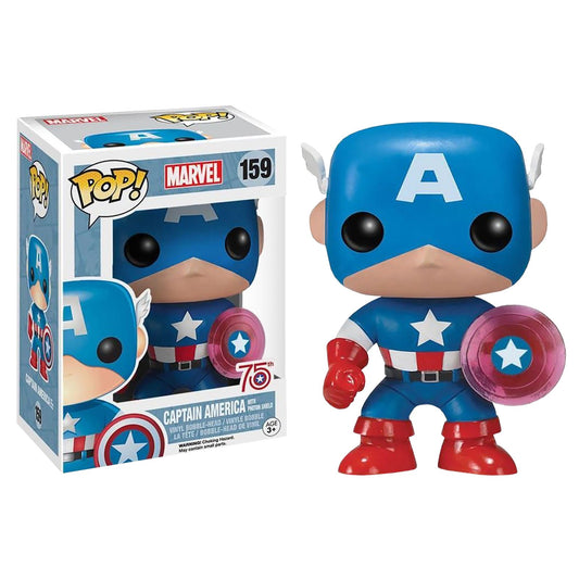 Funko 024964 Pop Marvel: Captain America with Photon Shield 75th Anniversary Limited 159 Vinyl Bobble-Head