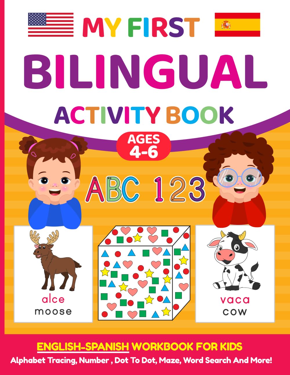 Libro: My First Bilingual Activity Book: English-Spanish Workbook for Kids 4-6 Years Old