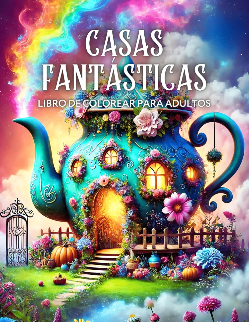 Libro: Casas Fantásticas Libro de Colorear para Adultos: Diseños caprichosos con hogares mágicos de hadas y gnomos para la relajación y la atención plena