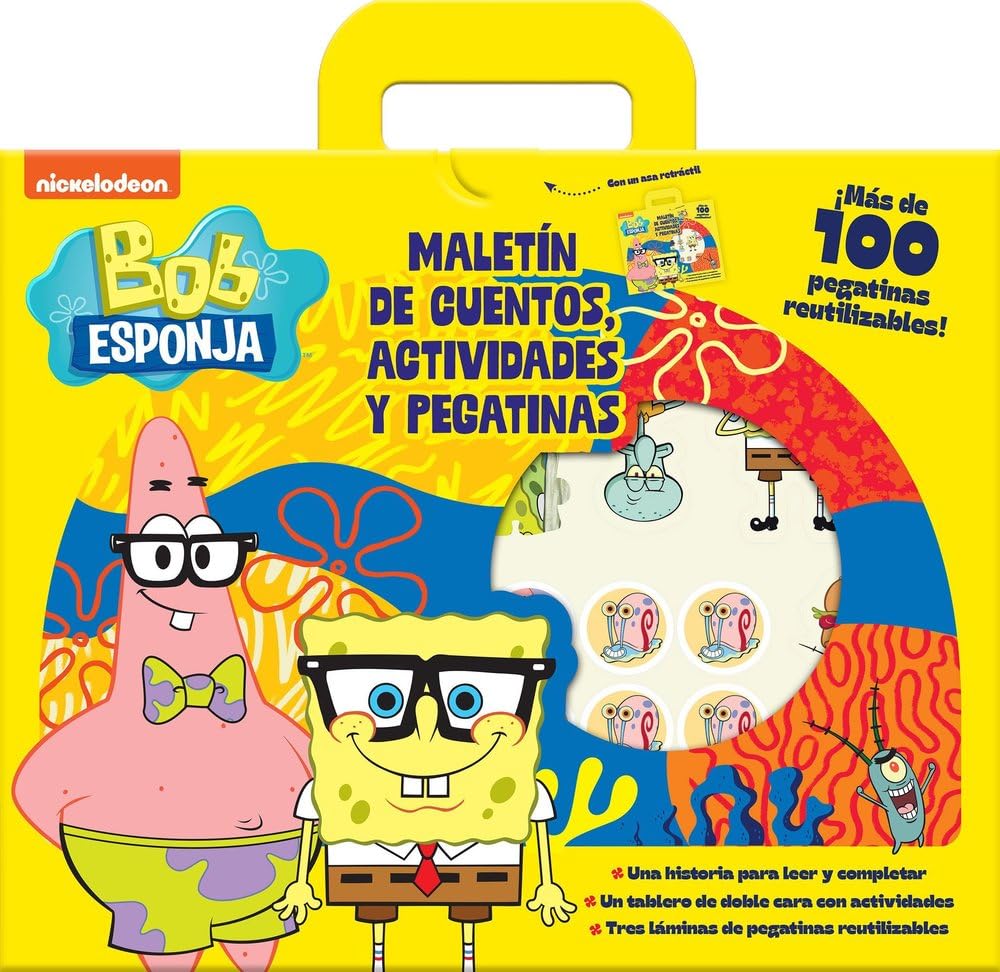 Libro: Bob Esponja. Maletín de cuentos, actividades y pegatinas