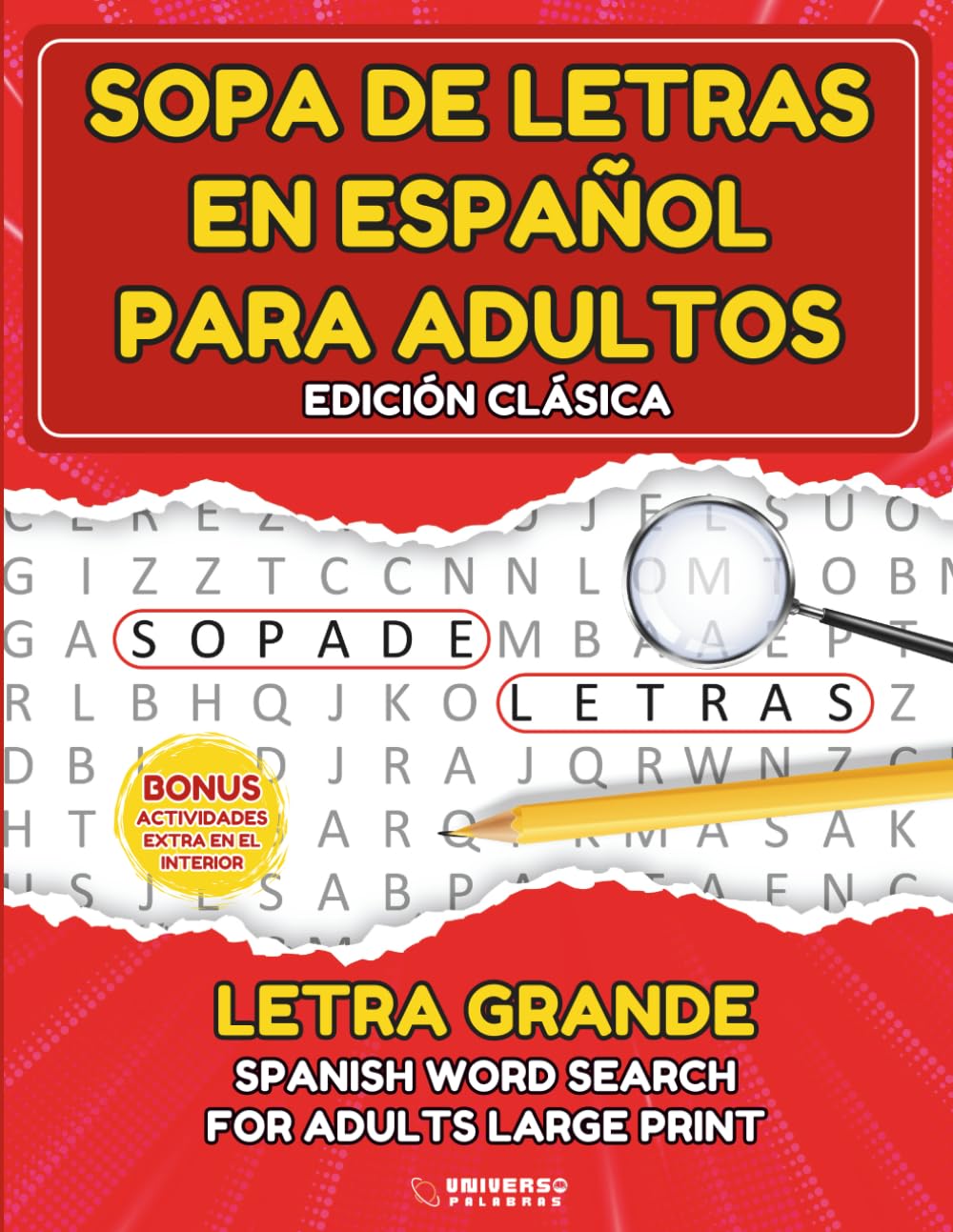 Libro: SOPA DE LETRAS EN ESPAÑOL PARA ADULTOS: libro de sopa de letras en español, letra grande | spanish word search for adults large print