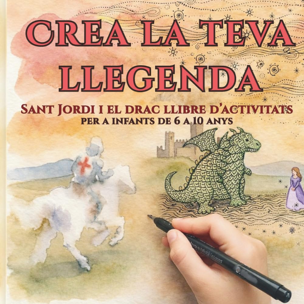 Libro: Crea la teva llegenda: Sant Jordi i el drac — llibre d’activitats creatiu amb aquarel·la per a infants de 6 a 10 anys (Catalan Edition)