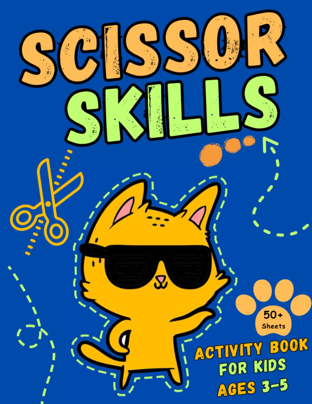 Libro: Scissor Skills Activity book: Fun & Engaging Cutting and Coloring book for preschool kids ages 3-5 years | Cut & Color Shapes, Fruits, Objects & Cute Animals