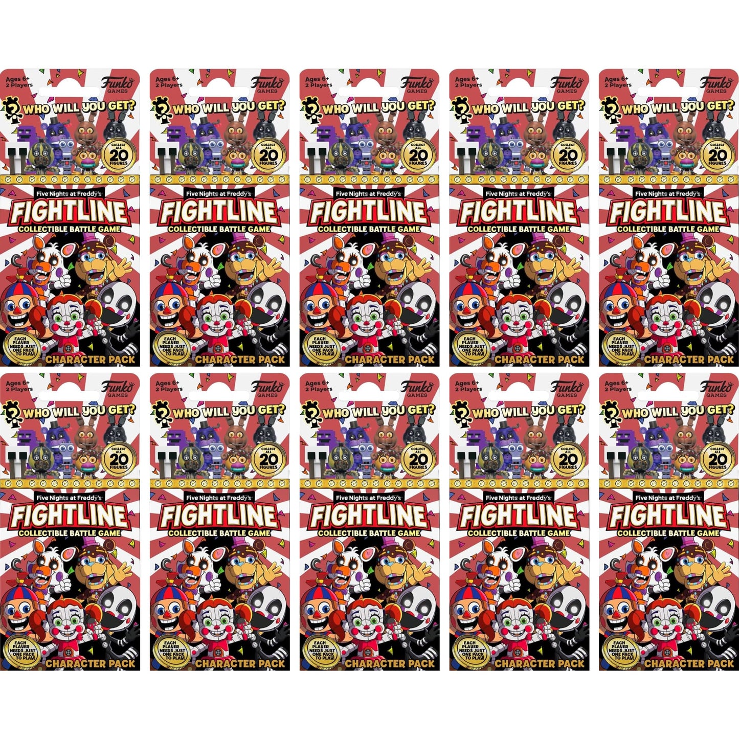 FUNKO GAMES Five Nights at Freddies Fightline - Battle Booster Pack of 10