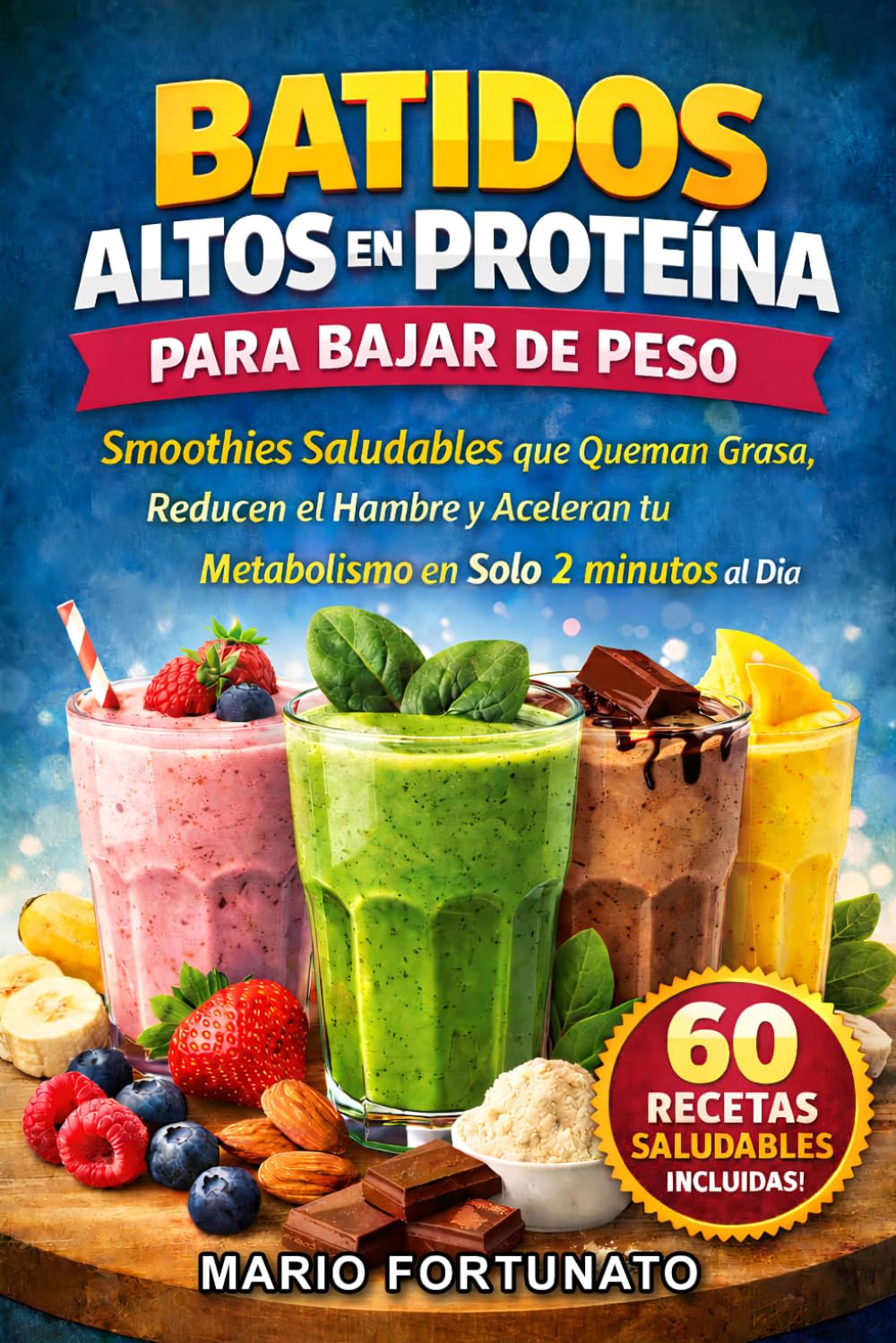 Libro: Batidos Altos en Proteína Para Bajar de Peso: Recetas de Smoothies Saludables que Queman Grasa, Reducen el Hambre y Aceleran el Metabolismo | Jugos y Batidos Naturales Fáciles para Adelgazar Rápido