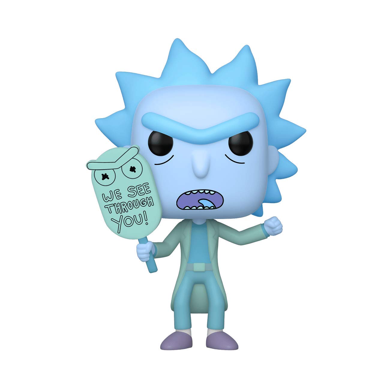 Funko Pop! Animación: Rick and Morty - Holgram Rick Clone Figura de Vinilo, Brilla en la Oscuridad, Exclusivo Amazon