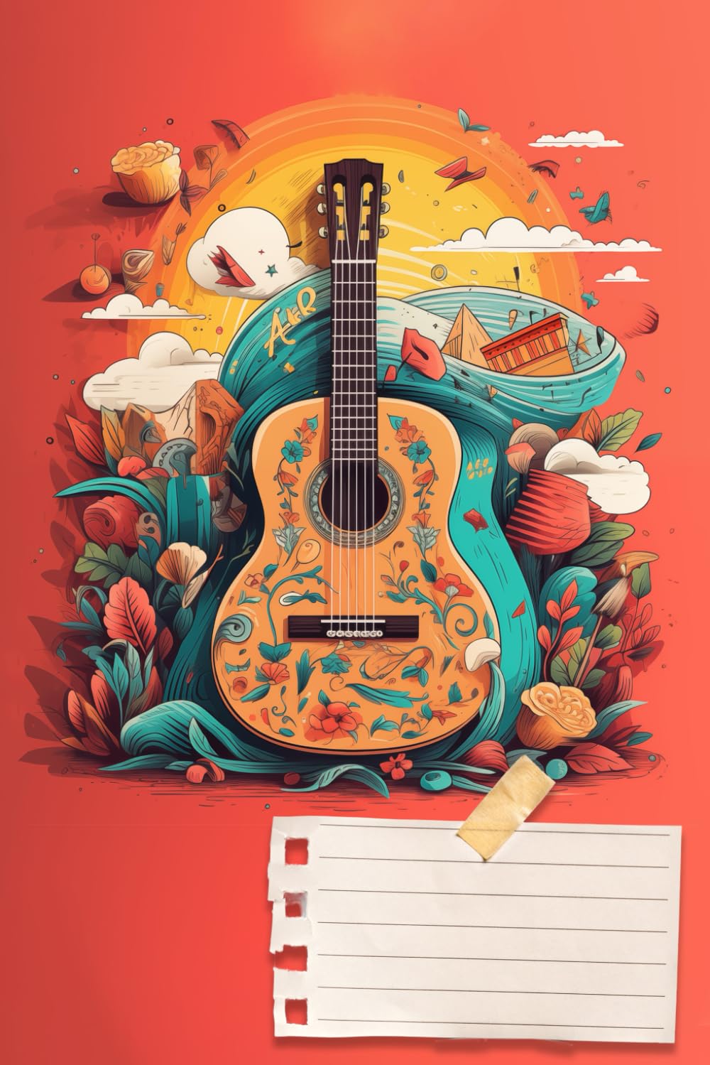 Libro: Cuaderno Guitarra: Escribe tus Letras y Acordes (Spanish Edition)