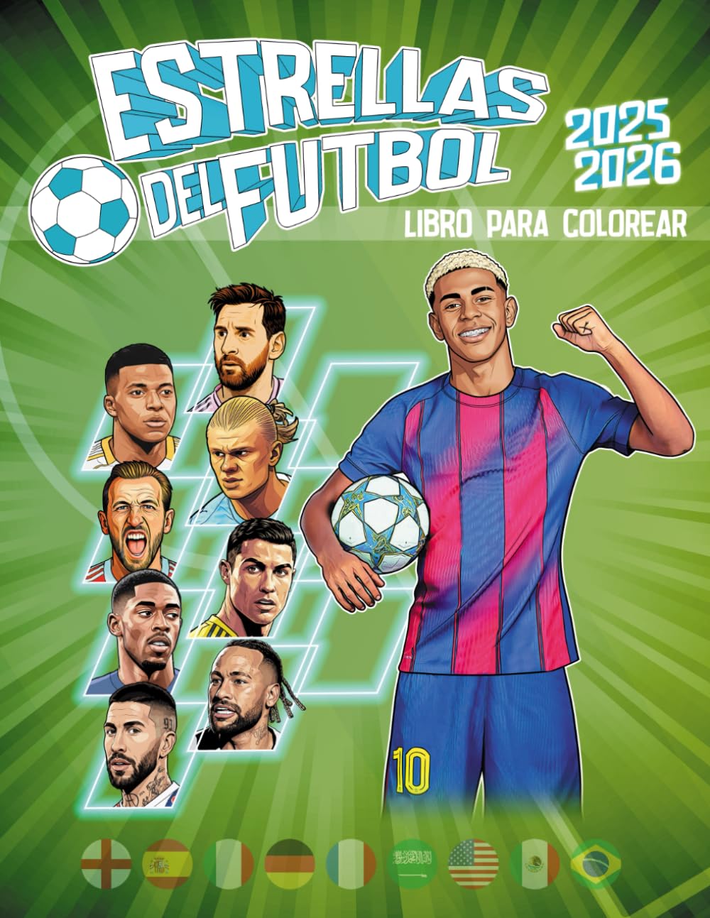Estrellas del fútbol (Libro de colorear) (Football Stars)
