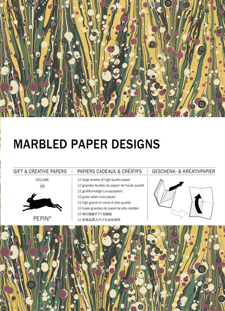 Libro: Marbled Paper Designs: Gift & Creative Paper Book Vol.102 (Multilingual Edition)