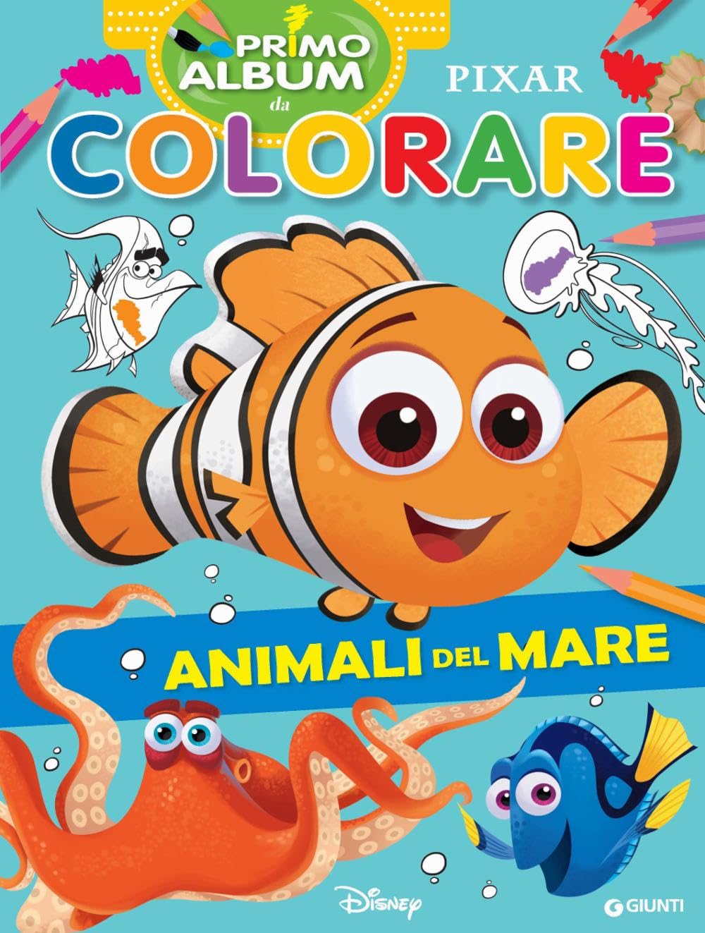 Libro: Animali del mare. Primo album da colorare Pixar