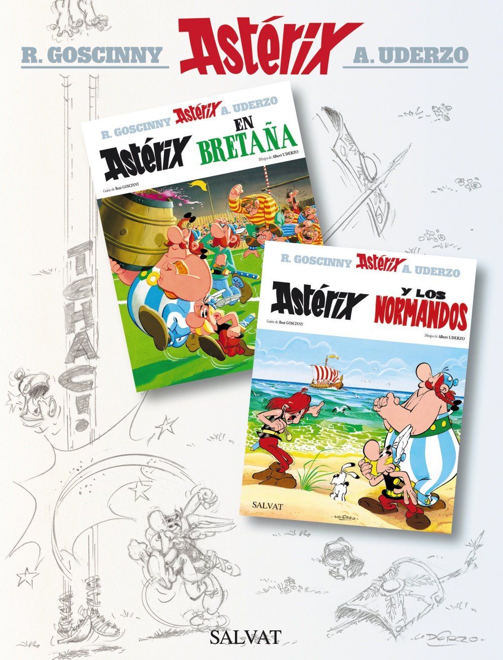 Libro: Astérix en Bretaña y Astérix y los normandos. Álbum doble