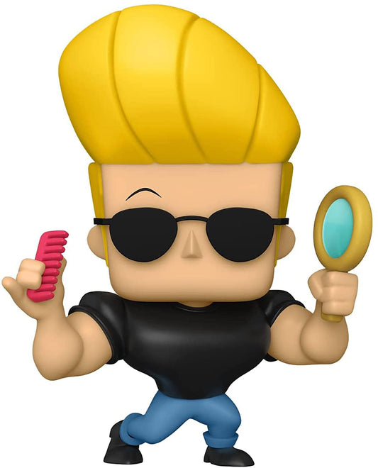 Funko POP Animation: Johnny Bravo - Johnny with Mirror & Comb, Multicolor, 5 Pulgadas, (57789)
