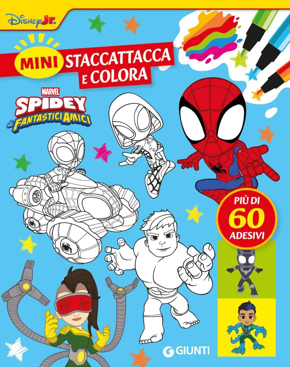 Libro: Spidey e i suoi fantastici amici. Mini staccattacca & colora. Con adesivi. Ediz. a colori