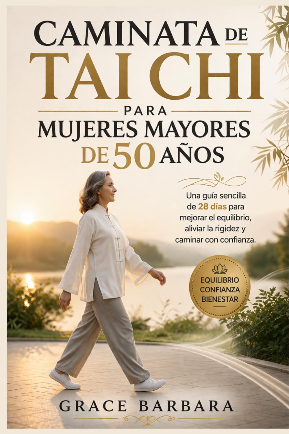 Libro: Caminata de Tai Chi para mujeres mayores de 50 años: Una guía sencilla de 28 días para mejorar el equilibrio, aliviar la rigidez y caminar con confianza.
