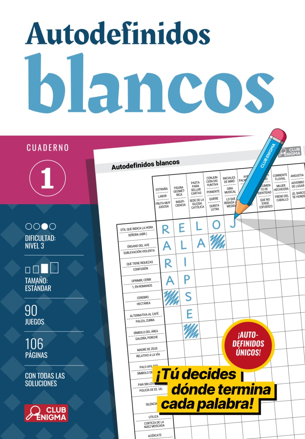 Libro: Autodefinidos blancos - Cuaderno 1