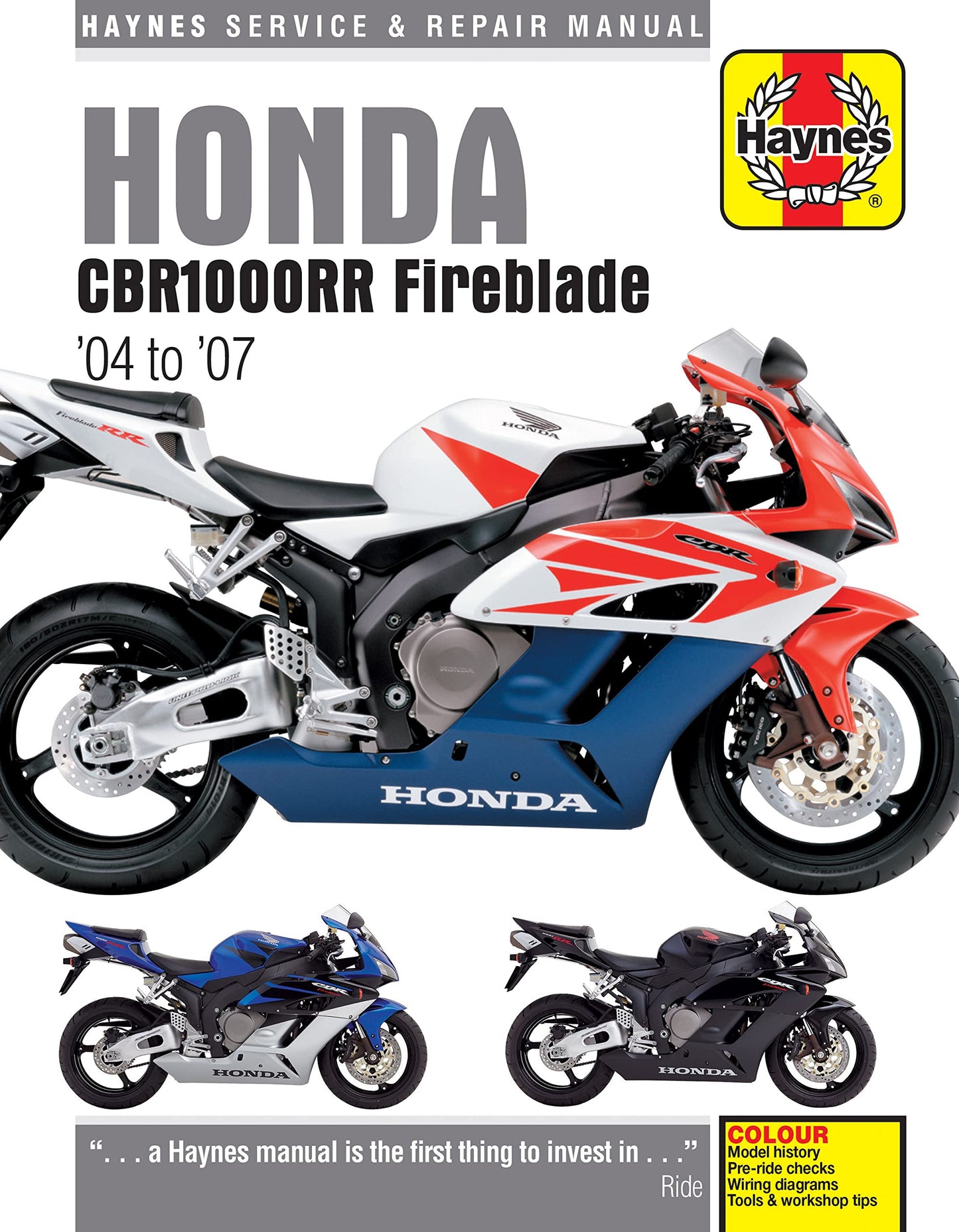 Libro: Honda CBR1000RR Fireblade, '04-'07 (Haynes Powersport)