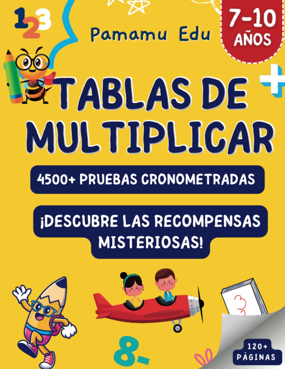 Libro: Tablas de multiplicar: Cuaderno de ejercicios de matemáticas para niños de 7 a 10 años | Dígitos del 0-12 | ¡Descubre las recompensas misteriosas! (Spanish Edition)