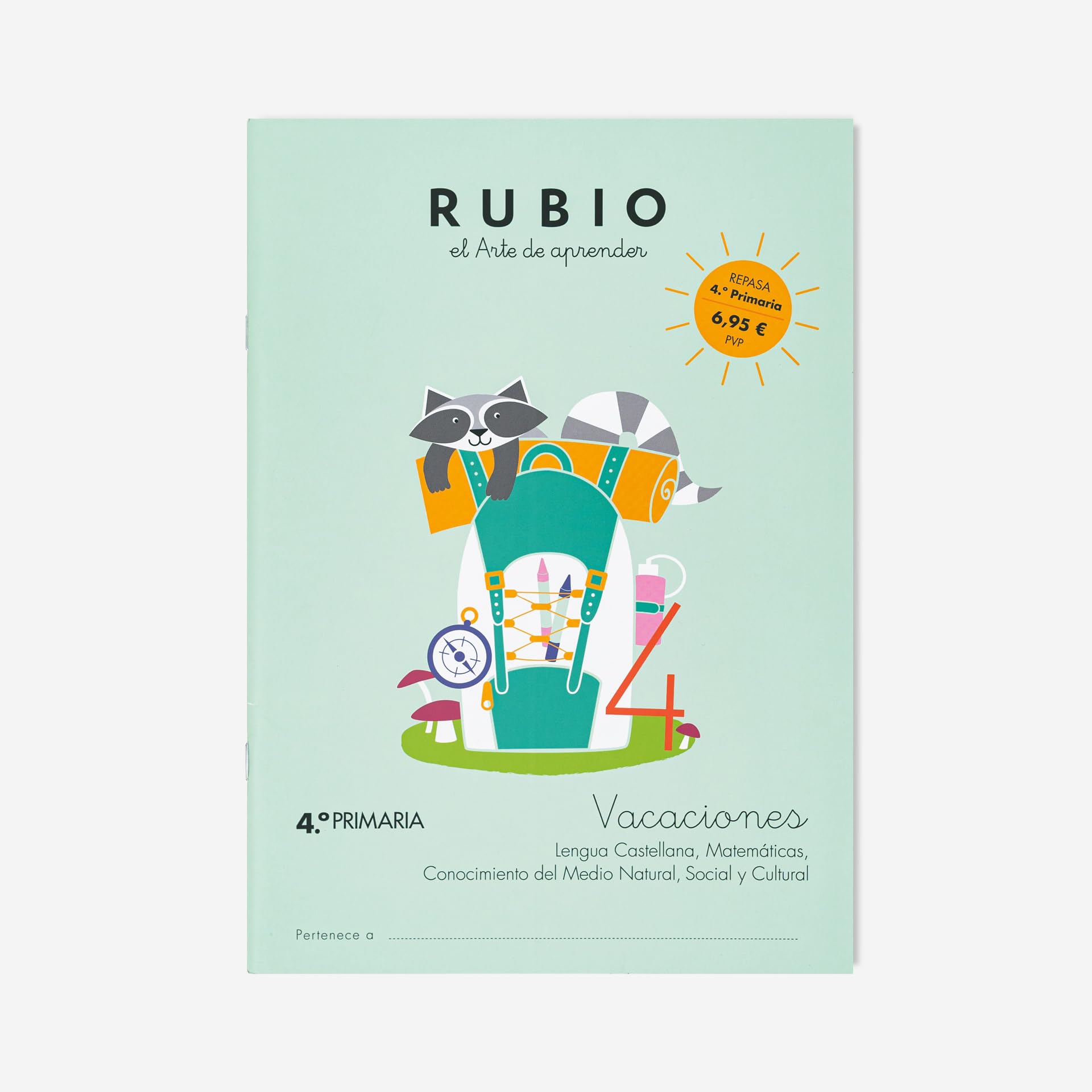 Vacaciones 4º Primaria para repasar el curso | RUBIO | +9 años | Actividades para repasar en verano | 44 páginas en formato A4 (Vacaciones RUBIO)
