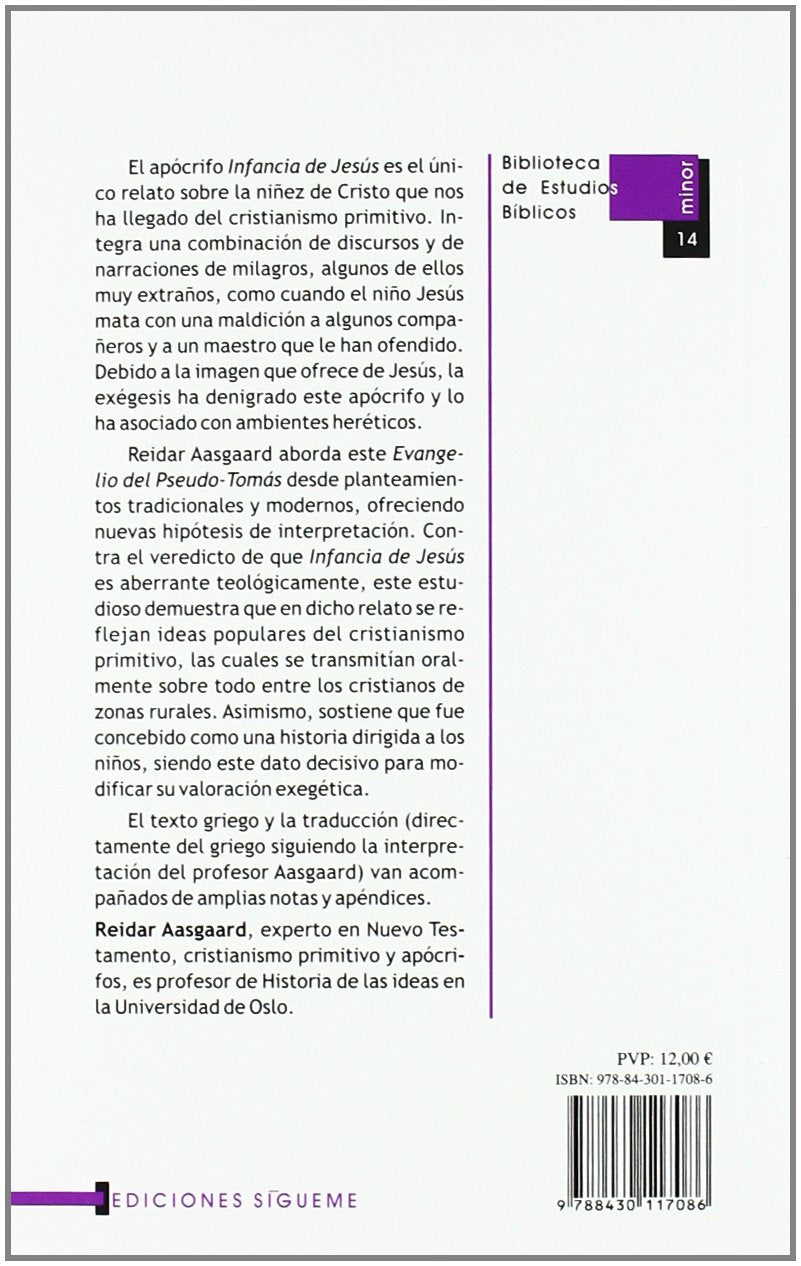 Libro: La infancia de Jesús: Texto biligüe del evangelio ápocrifo de psuedo-Tomás (Biblioteca De Estudios Biblicos/ Bible Studies Library) (Spanish Edition)