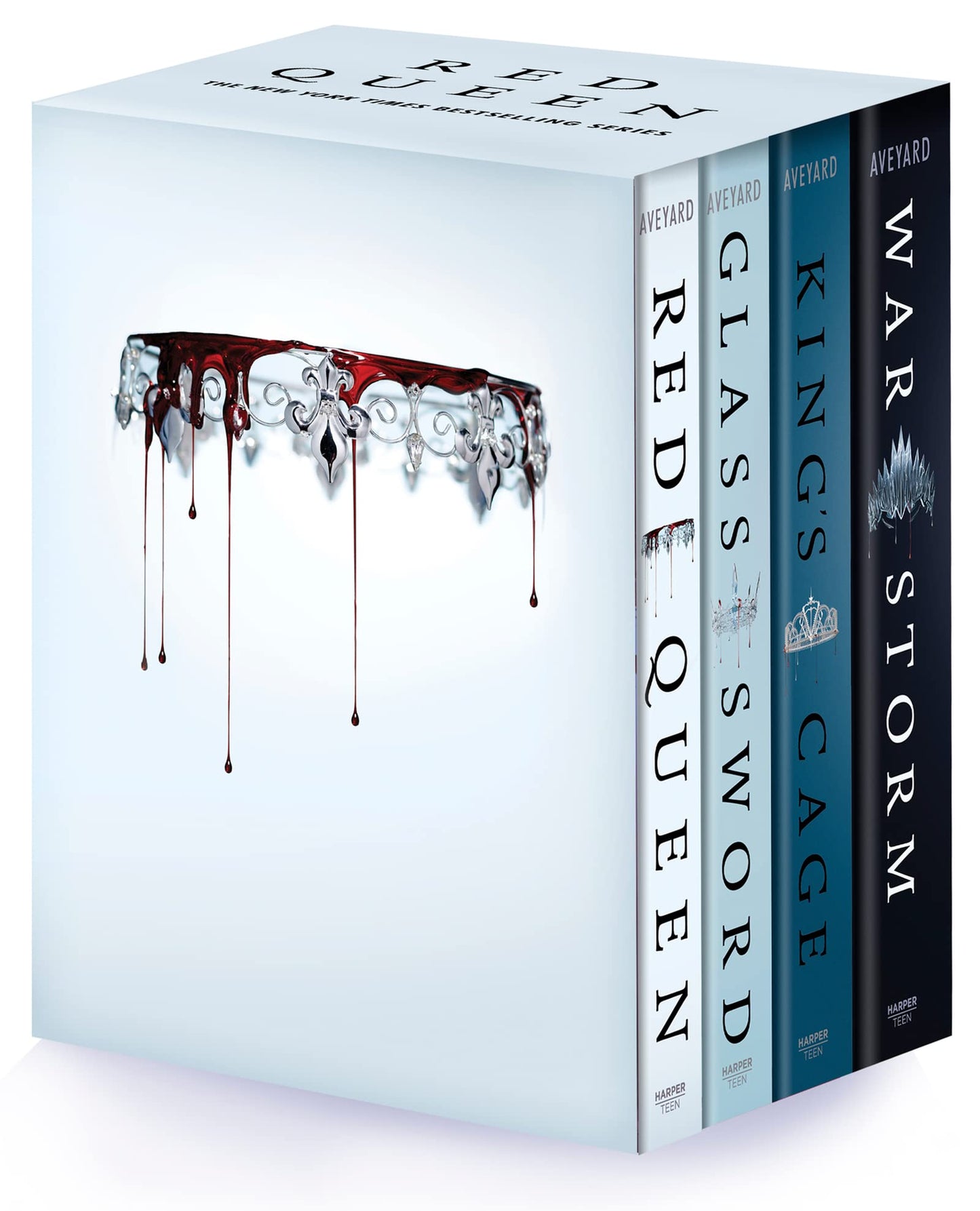 Libro: Red Queen 4-Book Paperback Box Set: Red Queen, Glass Sword, King's Cage, War Strom